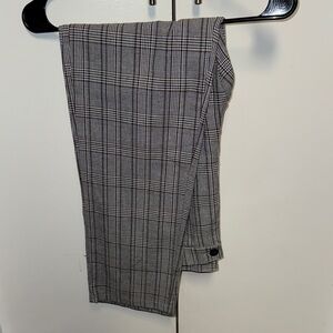 SHEIN Gray Plaid Men's Dress Pants